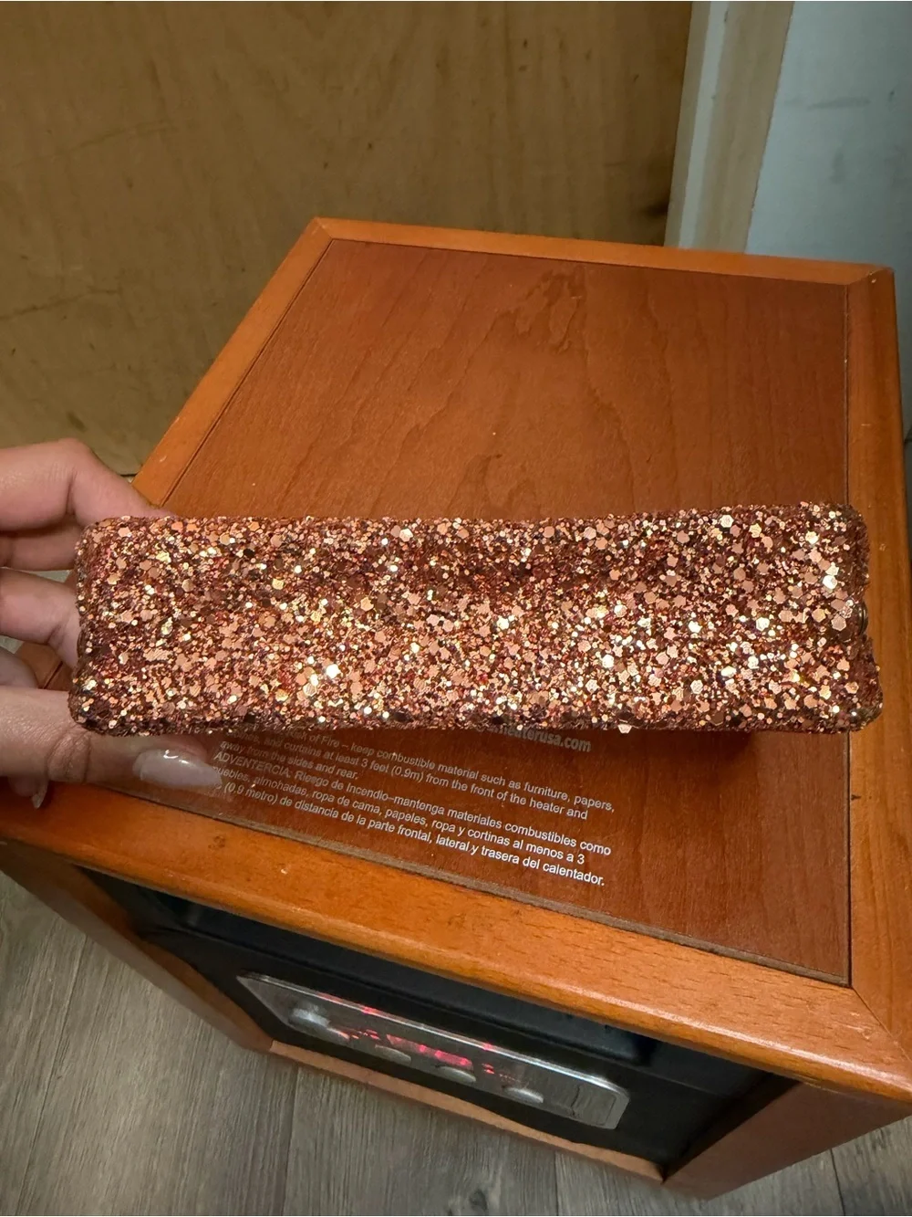 J.Crew Rose Gold Glitter Evening Clutch - Wedding Guest Glam